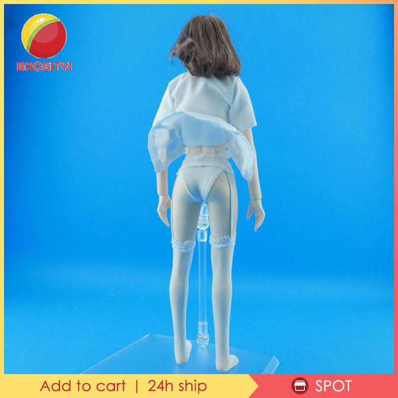 [Baosity1] Áo Sơ Mi Trắng Tay Ngắn Cho Mô Hình Nữ 12 &quot;Tỷ Lệ 1 / 6