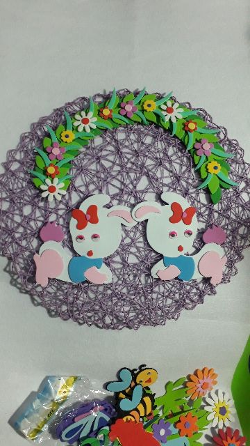 Mẹc mây màu trang trí mầm non