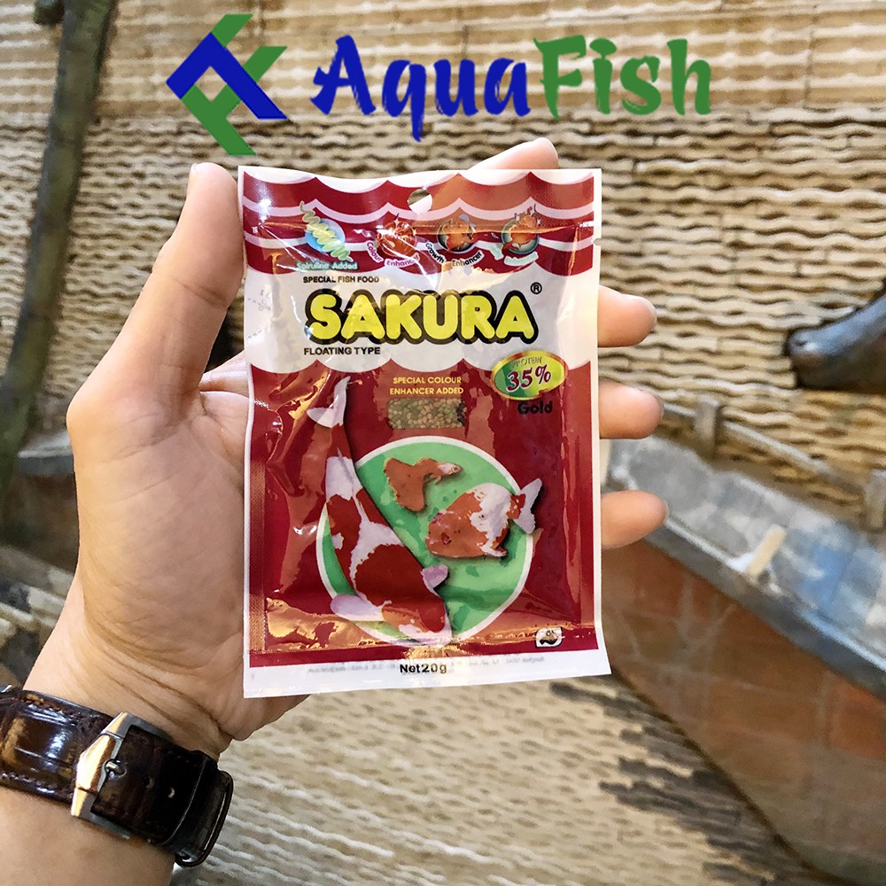 Thức ăn Sakura cho cá chọi, cá betta, cá xiêm túi 20gr (35%đạm)