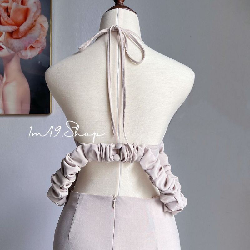 1m49shop - Đầm Body Cup Ngực Trễ Vai Sexy B103