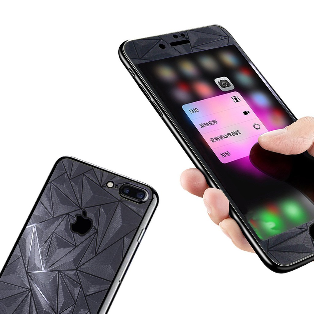 Dán Dẻo 3D Kim cương Mặt Sau iPhone 7 Plus 8 Plus