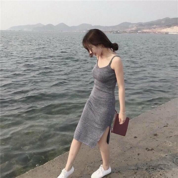 LH04 - COMBO 2 VÁY BODY GHI + ĐEN | BigBuy360 - bigbuy360.vn