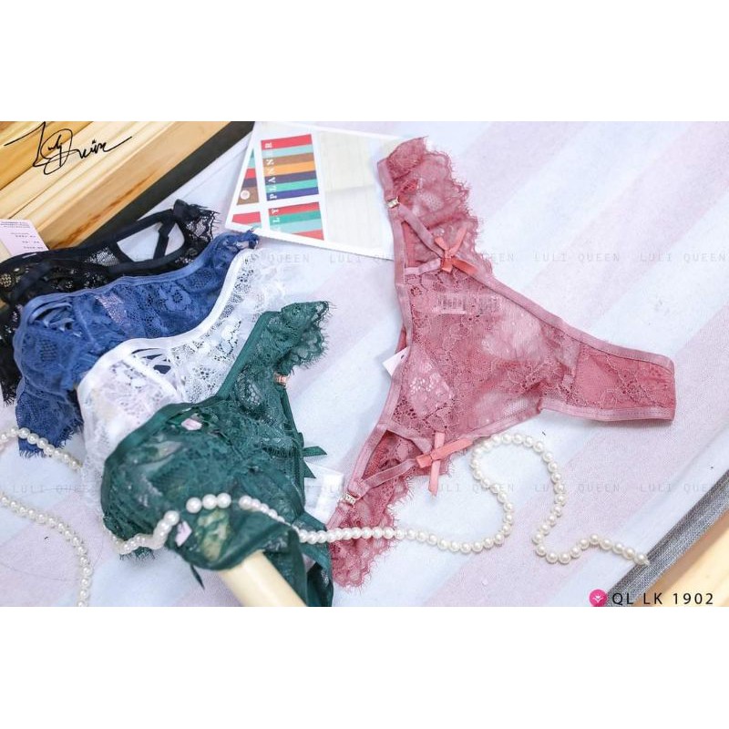 Quần lót lọt khe đan dây nơ CỰC SEXY, ren mềm mịn, quyến rũ khó cưỡng