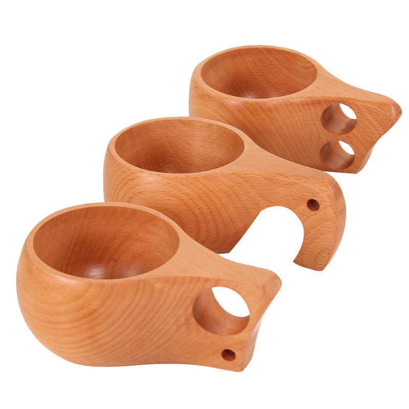 Cốc Gỗ Mini Phong Cách Nhật Bản Cổ Điển Độc Đáo