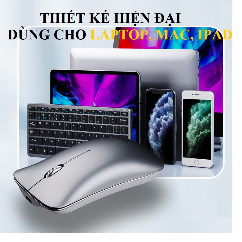 Chuột không dây | Chuột Bluetooth Inphic PM9 cao cấp, Pin sạc lại, chống ồn khi click