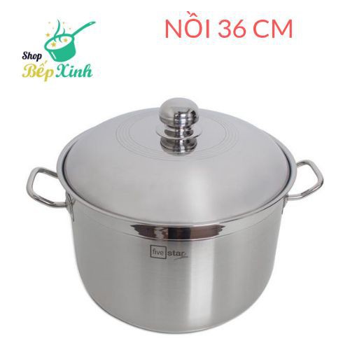 Nồi inox 3 đáy inox 430 FiveStar Standard nắp inox tặng 5 muỗng ăn inox ( 26cm / 28cm / 30cm / 32cm / 36cm ))