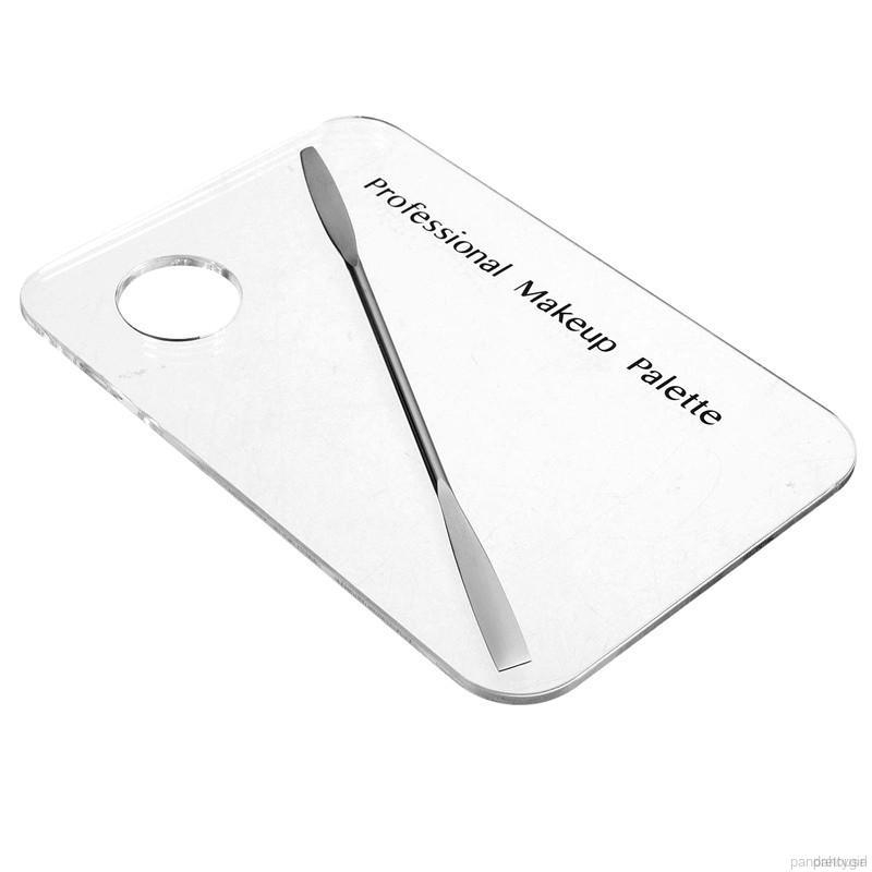 Bảng trộn mỹ phẩm trang điểm kèm que trộn bằng thép không gỉ