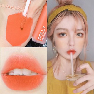 "07.Màu Cam Sáng" Son kem lỳ DOLLY SUPER MATTE 2021