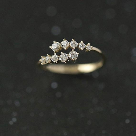 Nhẫn Đính Hôn Thép Titan Mạ Vàng Đính Đá Zircon Đơn Giản Thời Trang Hàn Quốc Cho Nữ