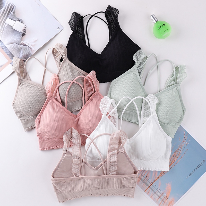 Bra Cotton phối ren FREEESHIP ? Bra Gym, Thể Thao mã 648