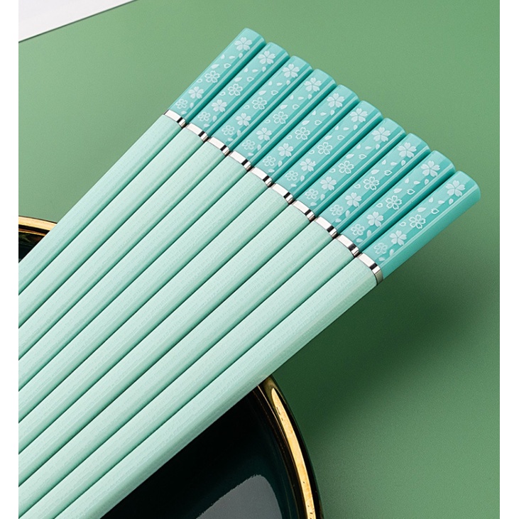 Bộ 5 đôi đũa họa tiết hoa anh đào rơi T18