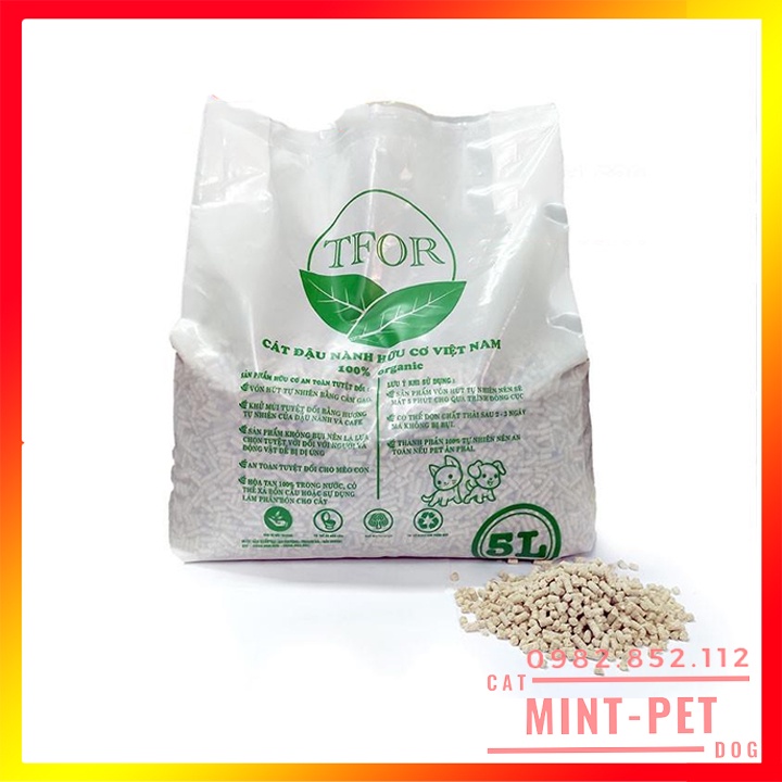 Cát Vệ Sinh Đậu Nành Cho Mèo TFOR Cat Tofu Không Bụi Xả Được Trong Toilet #MintPet