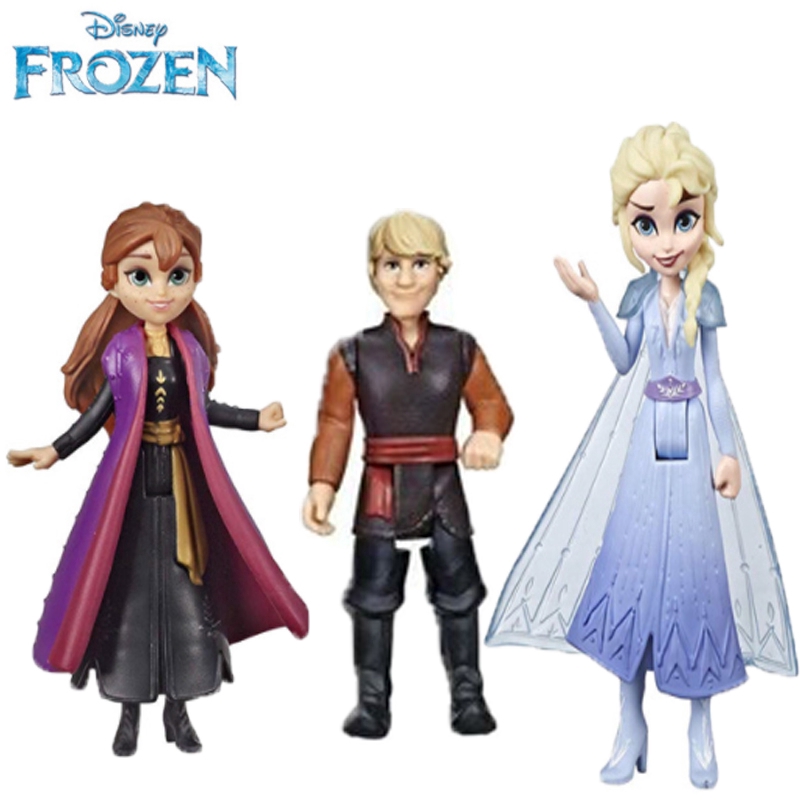 Frozen2 Princess Figures with Elsa Anna Kristoff Sven Olaf And Nokk Cake Toppers Decoration 9 Piece Set Action Toy