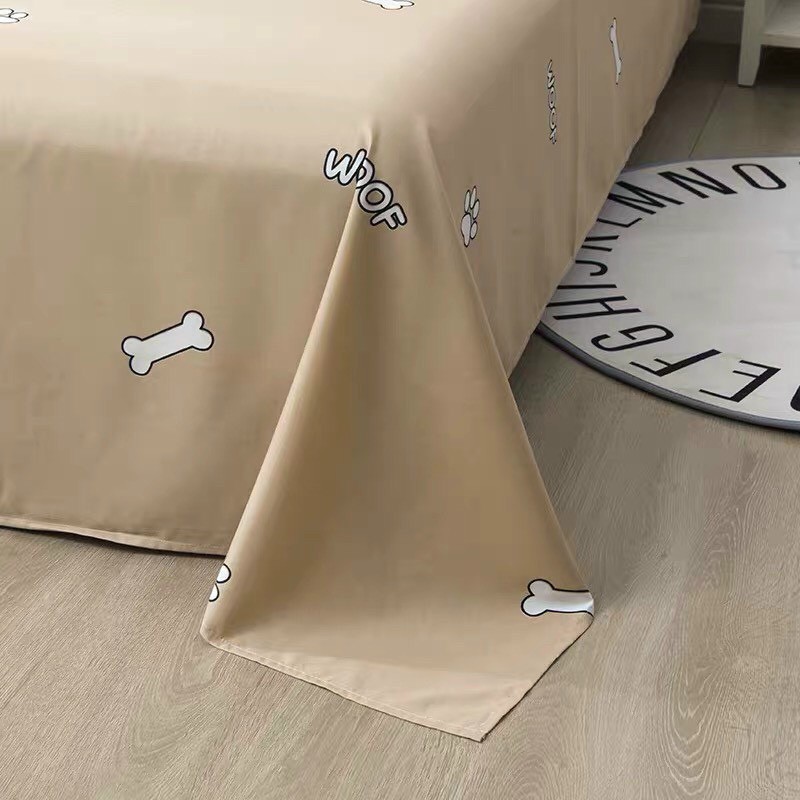 Bộ chăn ga gối Cotton poly M2T bedding Cún yêu, vỏ chăn mền, drap nệm và 2 vỏ gối | BigBuy360 - bigbuy360.vn