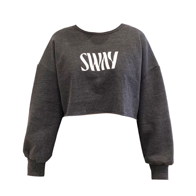 Áo nỉ crop in SWAY | BigBuy360 - bigbuy360.vn