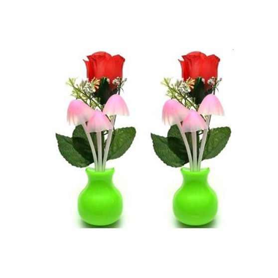 Đèn ngủ cảm ứng hình nấm và hoa hồng LED đổi màu tuyệt đẹp