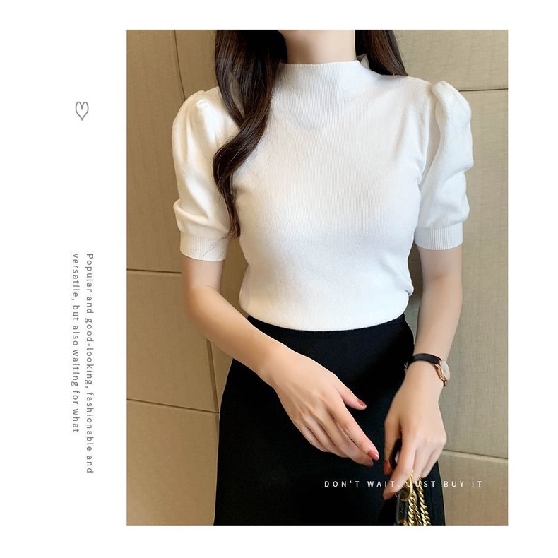 Áo Len Nữ Cổ 3 Phân Tay Lỡ Chất Len Tăm Trơn Mềm Mịn Ấm Áp Phong Cách Hàn Quốc Nhiều Màu Vintage
