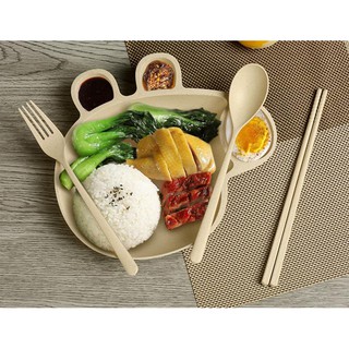 Bộ set ăn dặm cho bé được làm từ lúa mạch Wheat Straw - The Royal's