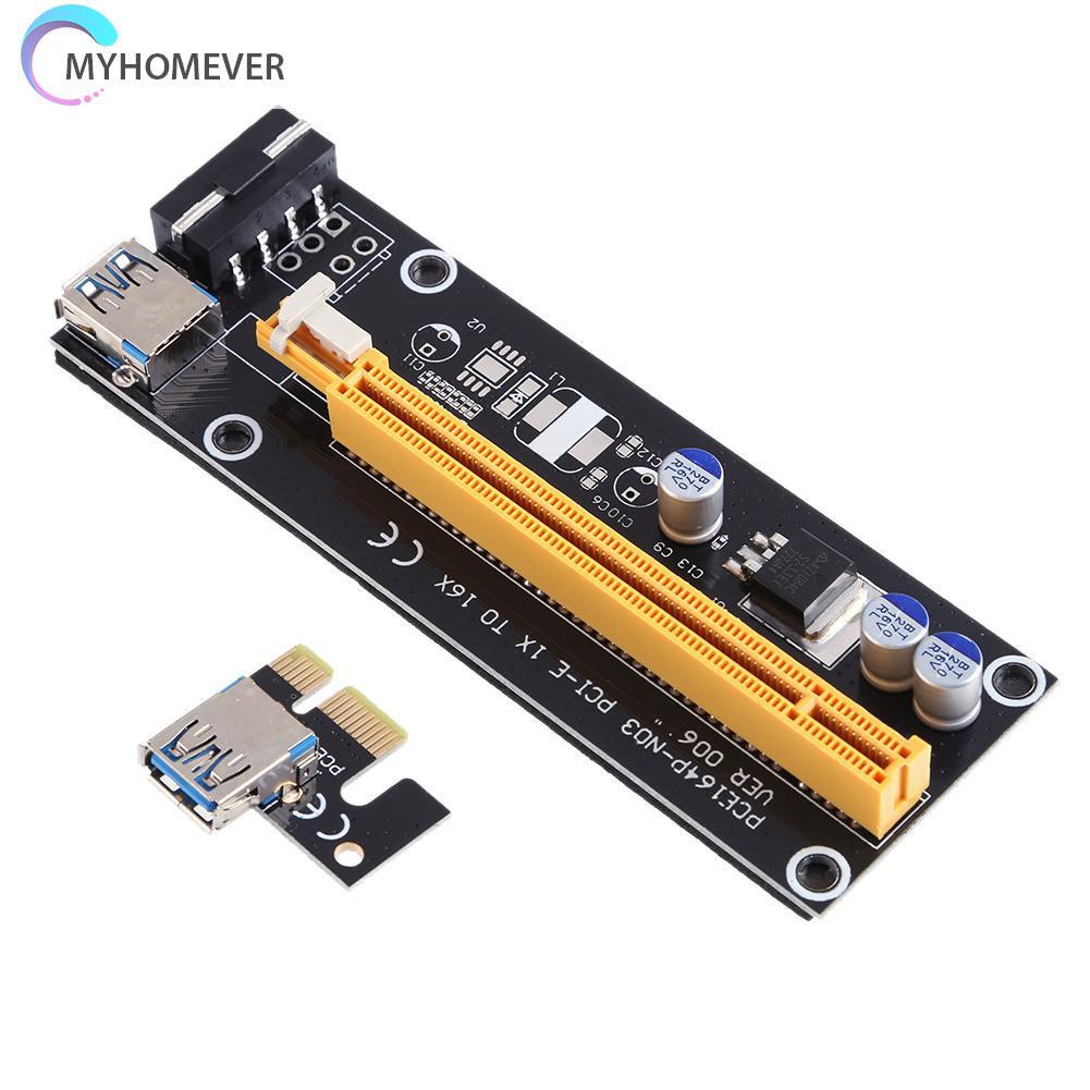 myhomever Power Enhanced PCI-E 1x to 16x Extender Adapter Card Mining Card Kit