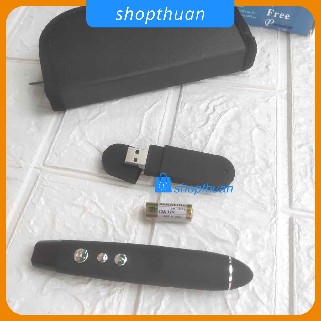 Bút trình chiếu PP-1000 có đèn laser, có hộp đựng bút, kèm 1 pin
