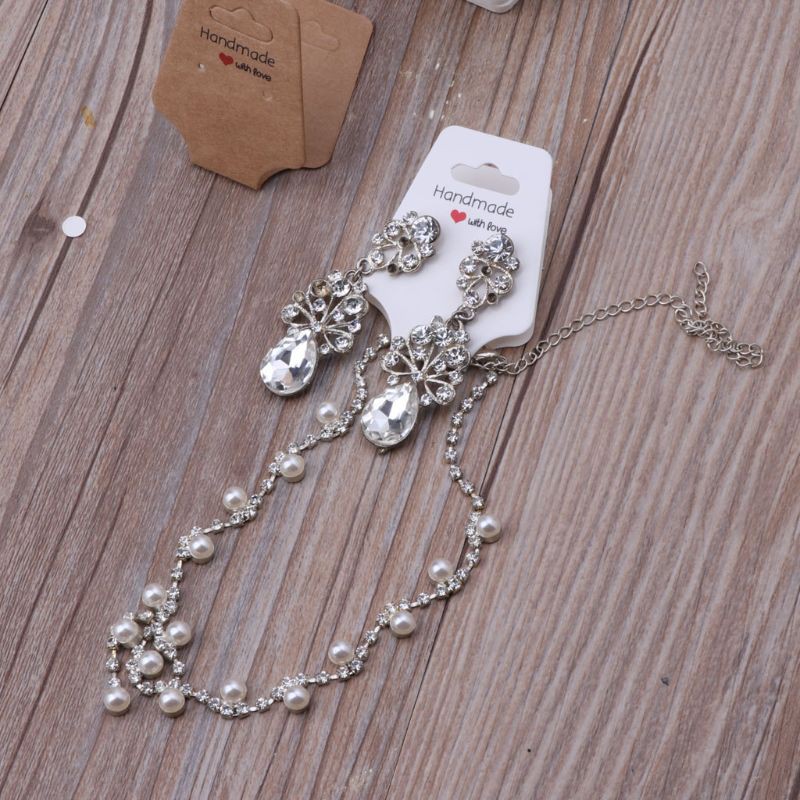 Set 100 Thẻ Giấy Kraft Dùng Để Trưng Bày Trang Sức Tiện Dụng