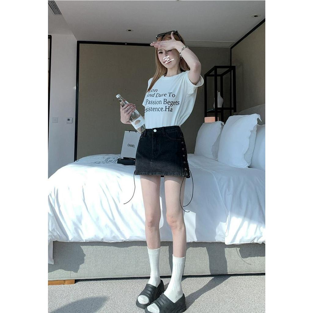 Váy Denim Dây Rút Mỏng Mùa Hè 62975