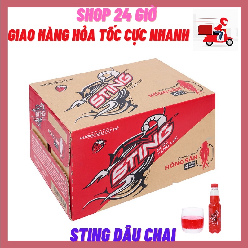 Sting Dâu Chai Nhựa Thùng 24 Chai