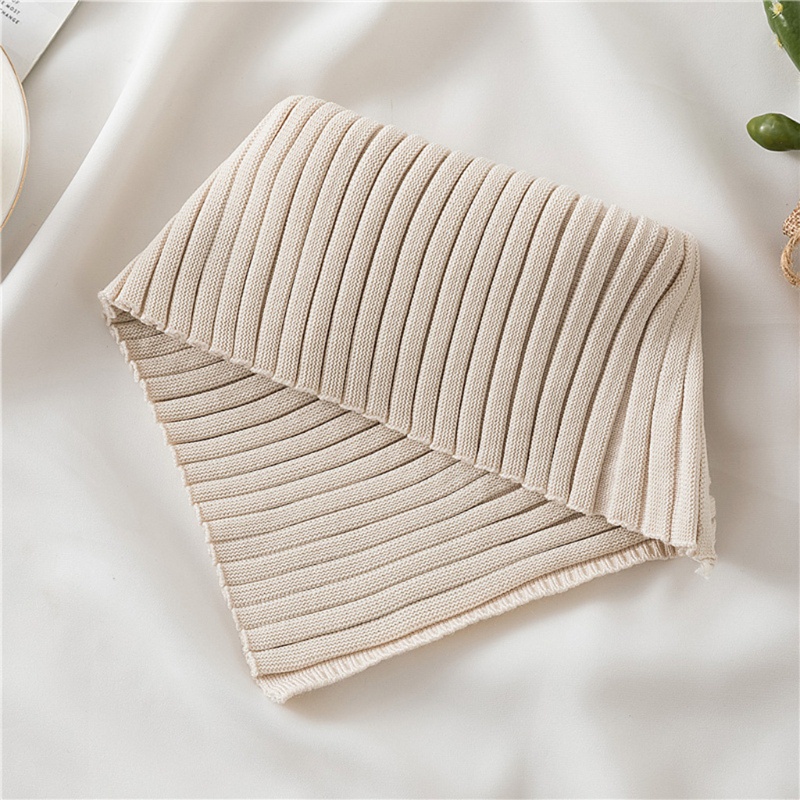 Cổ áo giả dệt kim viền gân thun hình tam giác có thể tháo rời cho nữ tùy chọn màu sắc