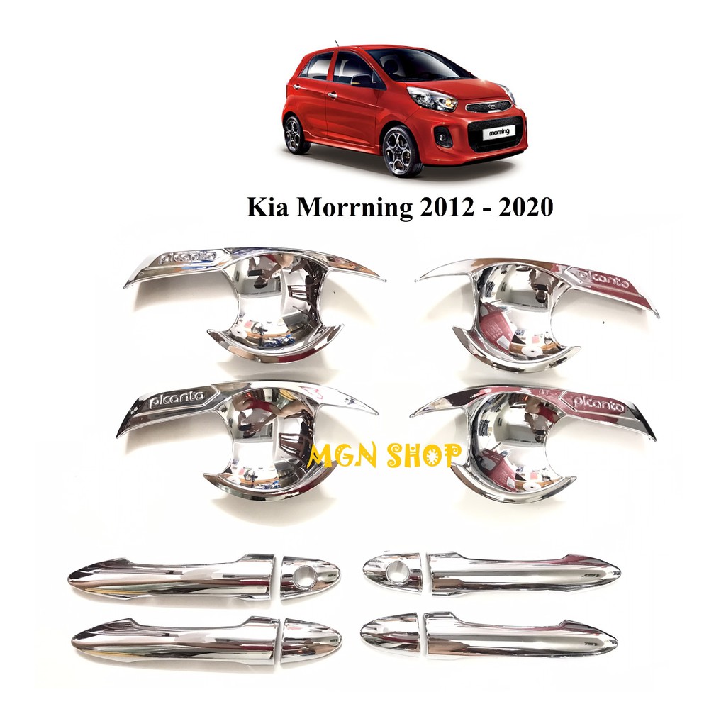 [Ốp tay nắm cửa] [Ốp hõm cửa] [Kia Morning 2012 - 2020] [màu bạc]