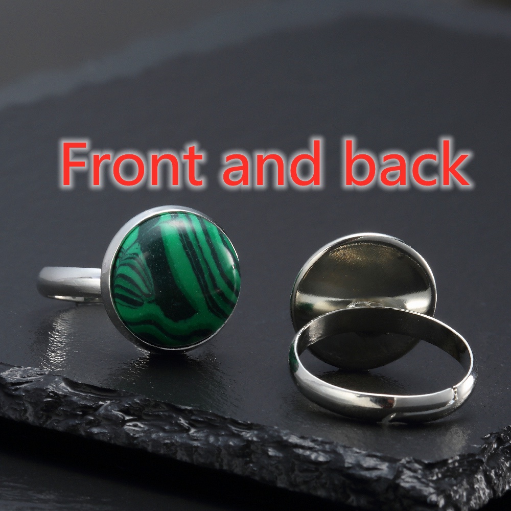 Nhẫn Đính Đá Mắt Hổ Phách Tự Nhiên Phong Cách Vintage