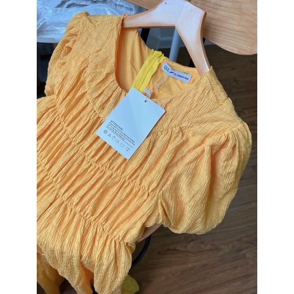 [Ảnh thật/Video]Váy babydoll Yona dáng dài tông màu nổi bắt mắt phong cách nhẹ nhàng Đầm voan tơ nhún bèo