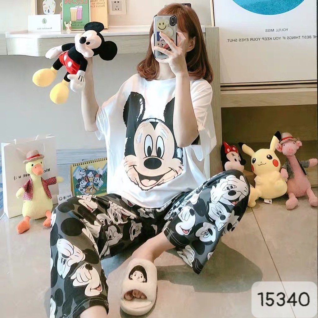 15340 - 2x - Đồ bộ BIG SIZE Dài hình Mickey Quảng châu