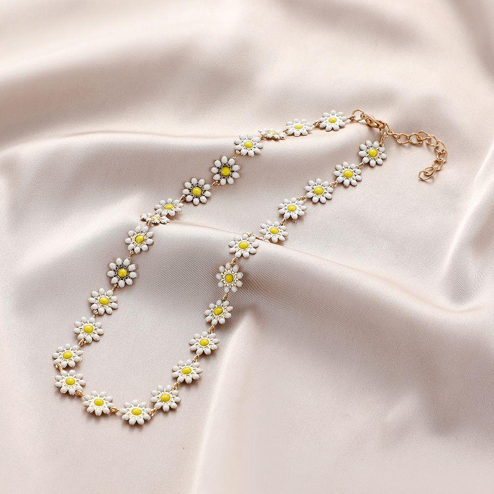 NIUYOU Vòng Cổ Choker Mặt Hoa Cúc Cho Nữ