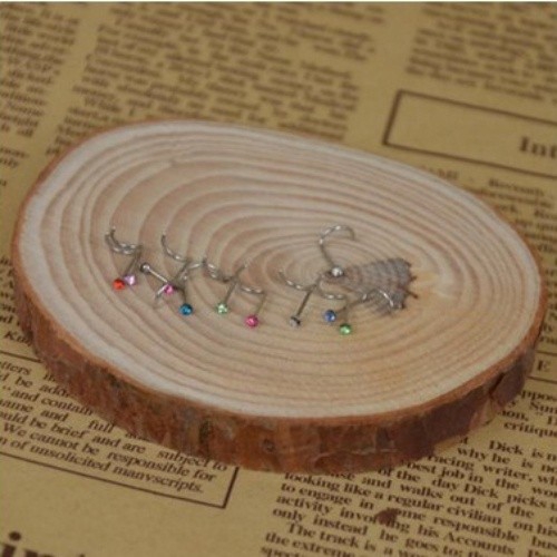 Set 10 Khuyên Mũi Bằng Thép Phẫu Thuật Phong Cách Punk Unisex