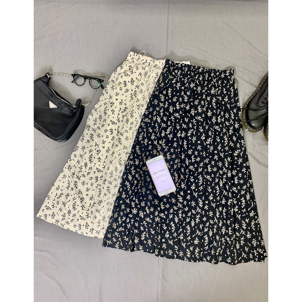 [ Video/Ảnh thật] Chân váy hoa nhí, chân váy hoa vintage dáng dài tiểu thư 2 lớp | BigBuy360 - bigbuy360.vn