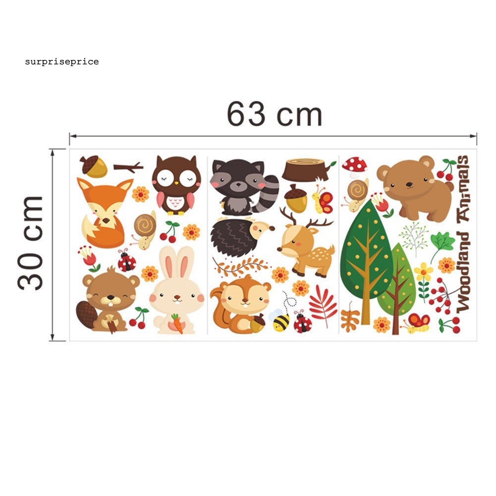 Giấy dán tường họa tiết động vật xinh xắn trang trí DIY