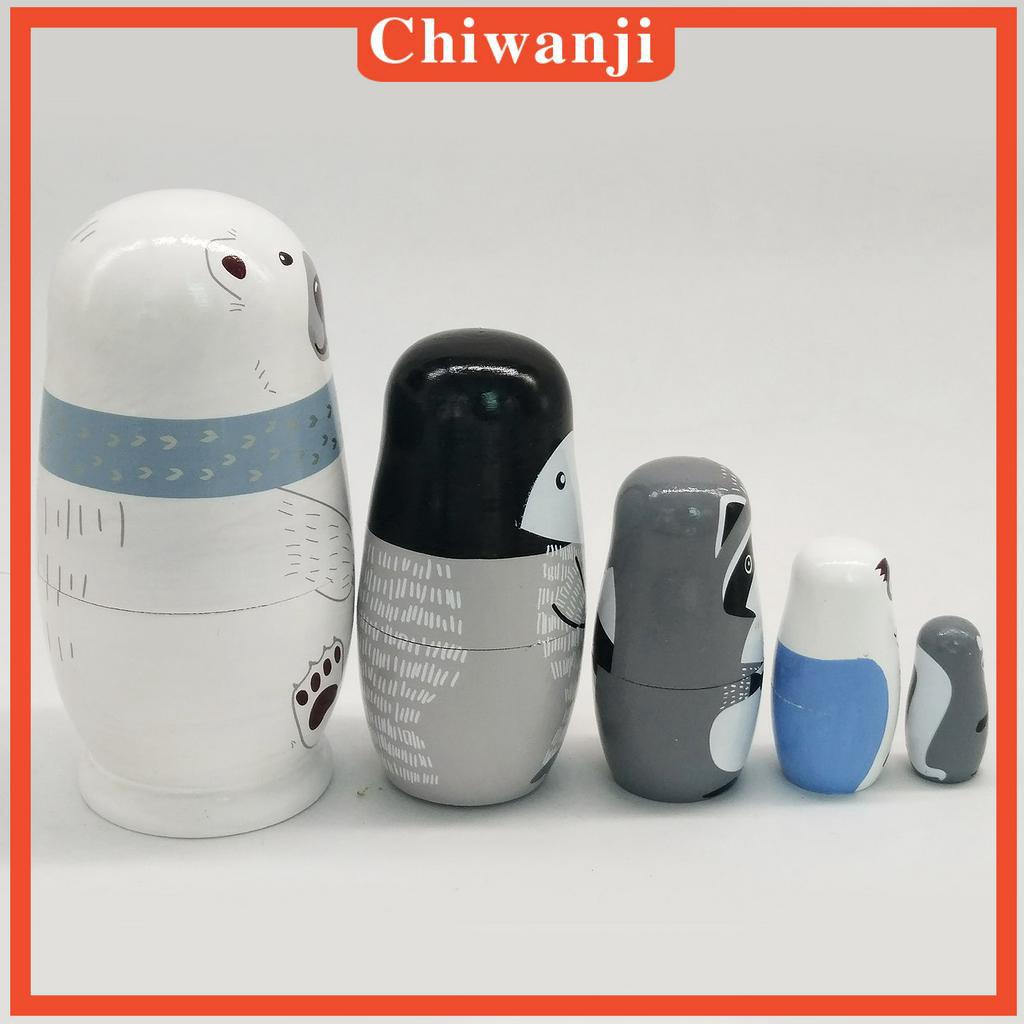 Set 5 búp bê nga Matryoshka bằng gỗ trầm thích hợp làm quà tặng