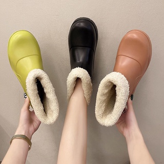 IZhu Xiaomeng Axi anh trai mona cùng phong cách ZXΜBV khởi động bơ giày đi mưa thời trang ống ngắn nữ Martin
