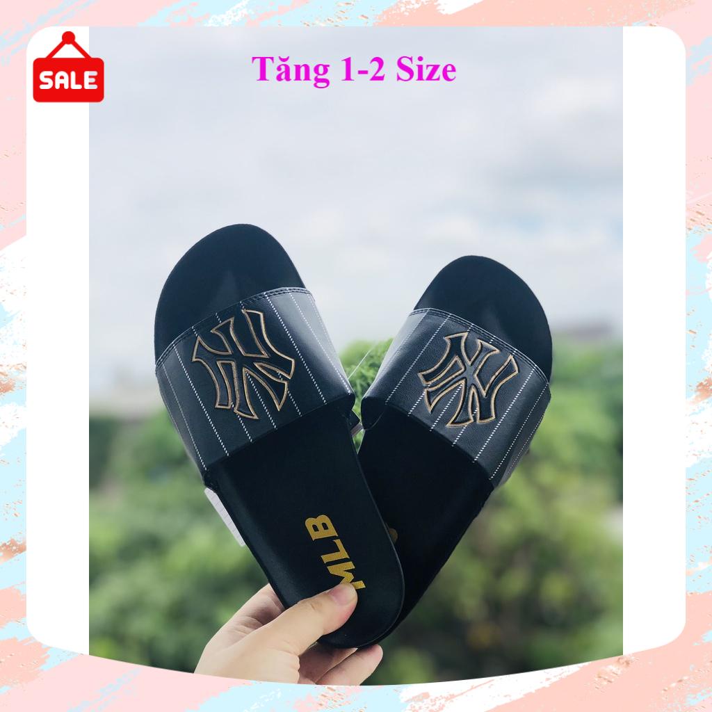 Dép mlb ❤️FREESHIP + Hộp❤ quai ngang thể thao nam nữ hot trent, kèm tem tag mác đầy đủ, mlb Ny trơn