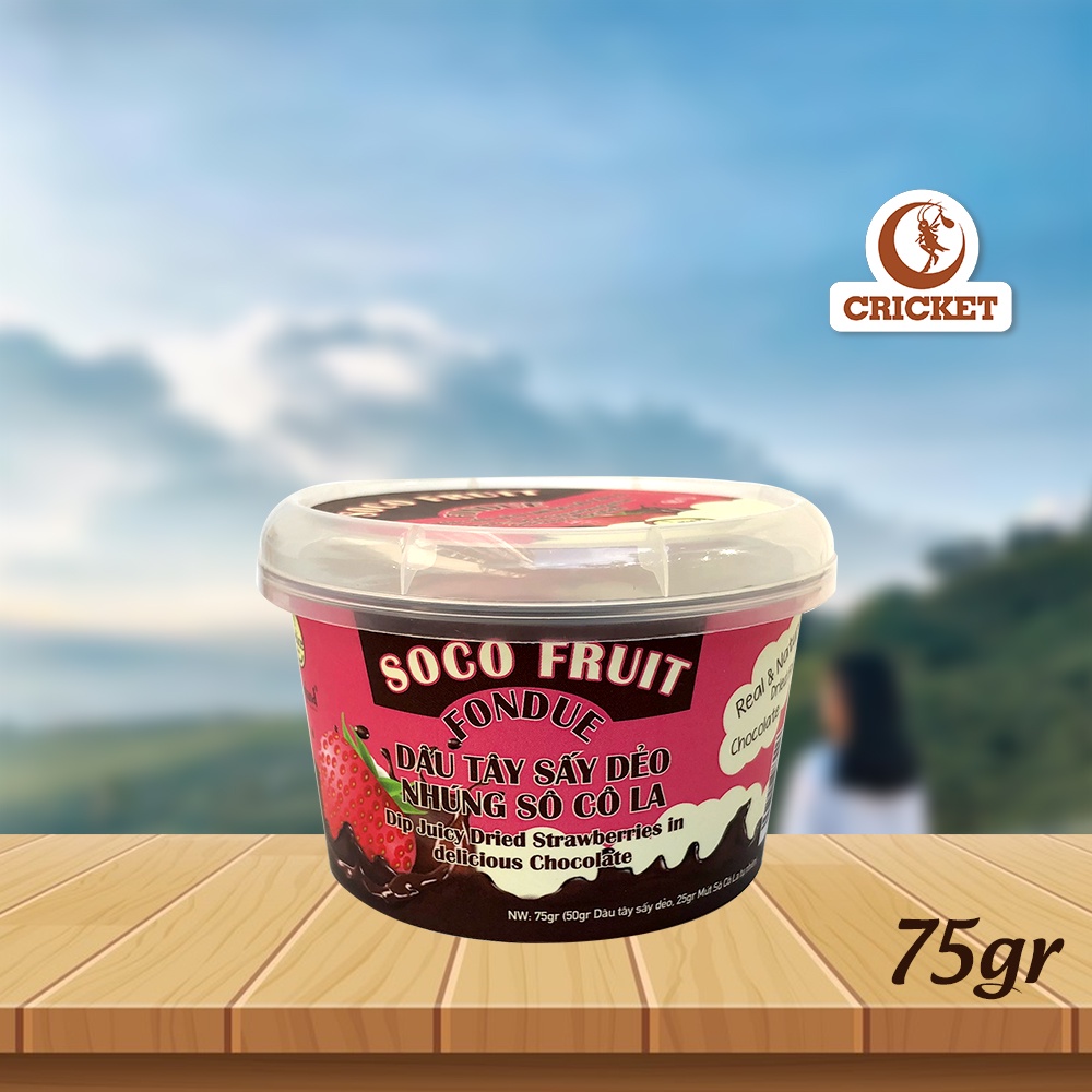 Trái Cây Sấy Dẻo Nhúng Socola Berryland 3 Vị - 75g - Mứt sấy Đà Lạt giữ nguyên độ ngọt tự nhiên vị Xoài, Dâu, Chuối