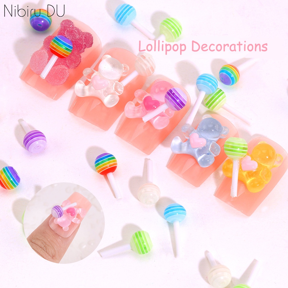 Phụ Kiện Trang Trí Móng Tay Hình Kẹo Mút 3D Dễ Thương | Shopee ...