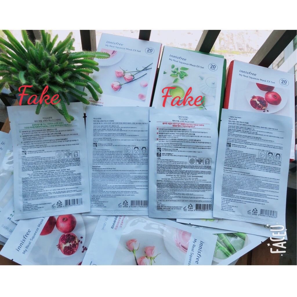 Mặt nạ giấy innisfree {𝑪𝑨𝑴 𝑲𝑬̂́𝑻 𝑪𝑯𝑰́𝑵𝑯 𝑯𝑨̃𝑵𝑮} mặt nạ giấy innisfree My real Squeeze Mask Ex set 20ml | BigBuy360 - bigbuy360.vn