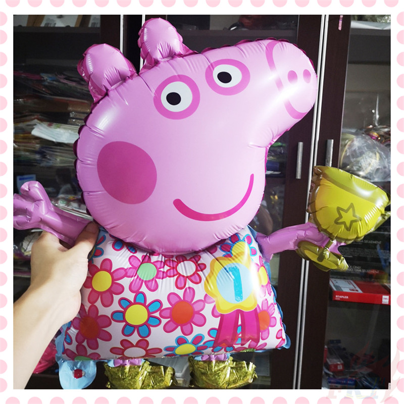 Bong bóng lá nhôm hình chú heo peppa dành cho trang trí tiệc tùng