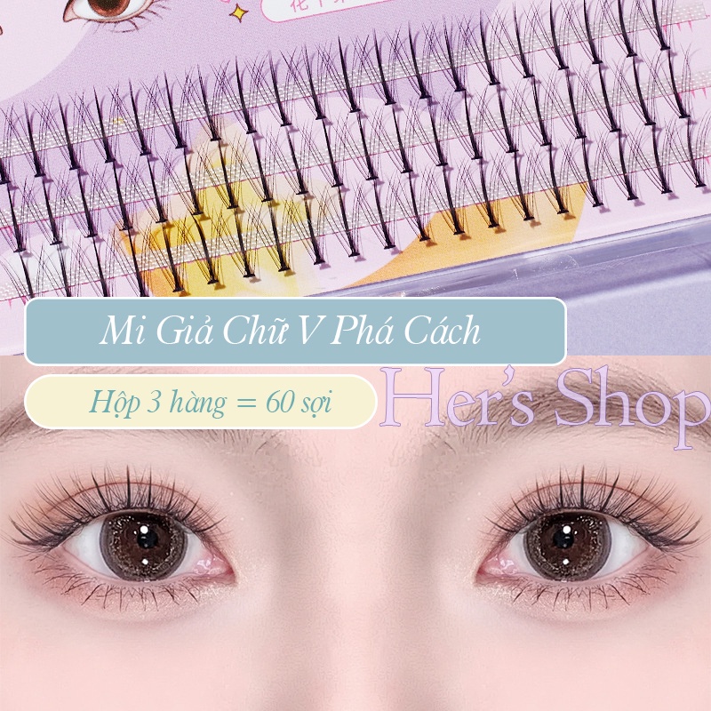 Mi Giả Tách Sợi Tự Nhiên Nhiều Kiểu Dáng Tặng Bộ Keo Dán Mi - Mi Giả Chùm Tự Nối Tại Nhà