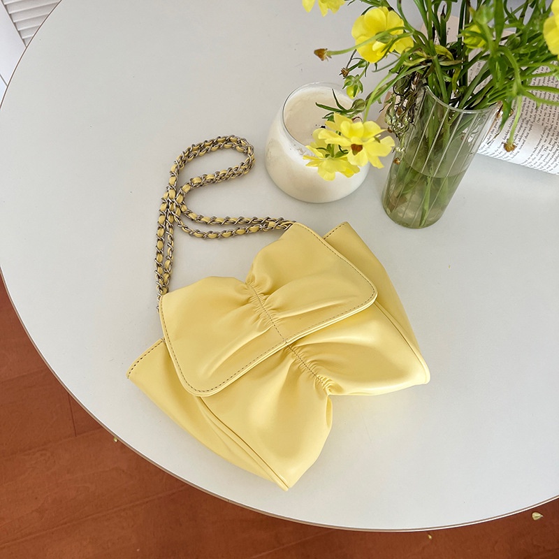 IELGY Túi Đeo Vai Gắn Nơ Ngọt Ngào Dễ Thương Cho Nữ