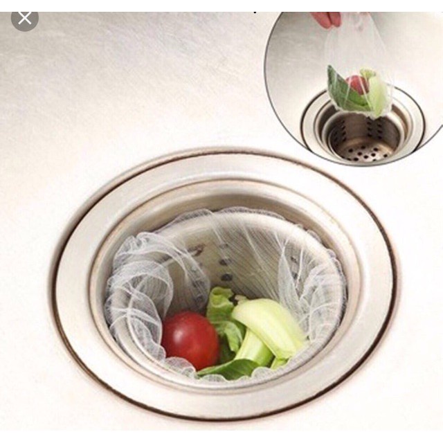 Gói 100 Túi Lọc Rác Bồn Rửa Bát, Lọc Rác Bồn Rửa Chén Thông Minh, Hàng Loại 1