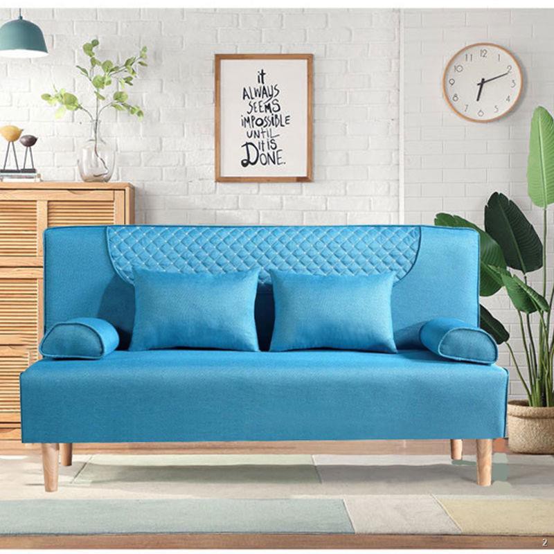 ✘Giường sofa gấp đơn đa năng phòng khách ba chỗ căn hộ nhỏ cho thuê vải phong cách Châu Âu Lazy