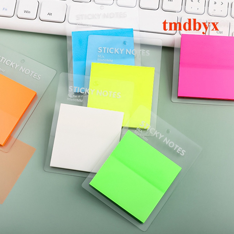 Set 50 Tờ Giấy Ghi Chú Trong Suốt Chống Thấm Nước Tiện Dụng