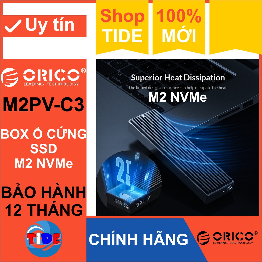 Box SSD M2 NVMe – Orico M2PV-C3 – CHÍNH HÃNG – Bảo hành 12 tháng