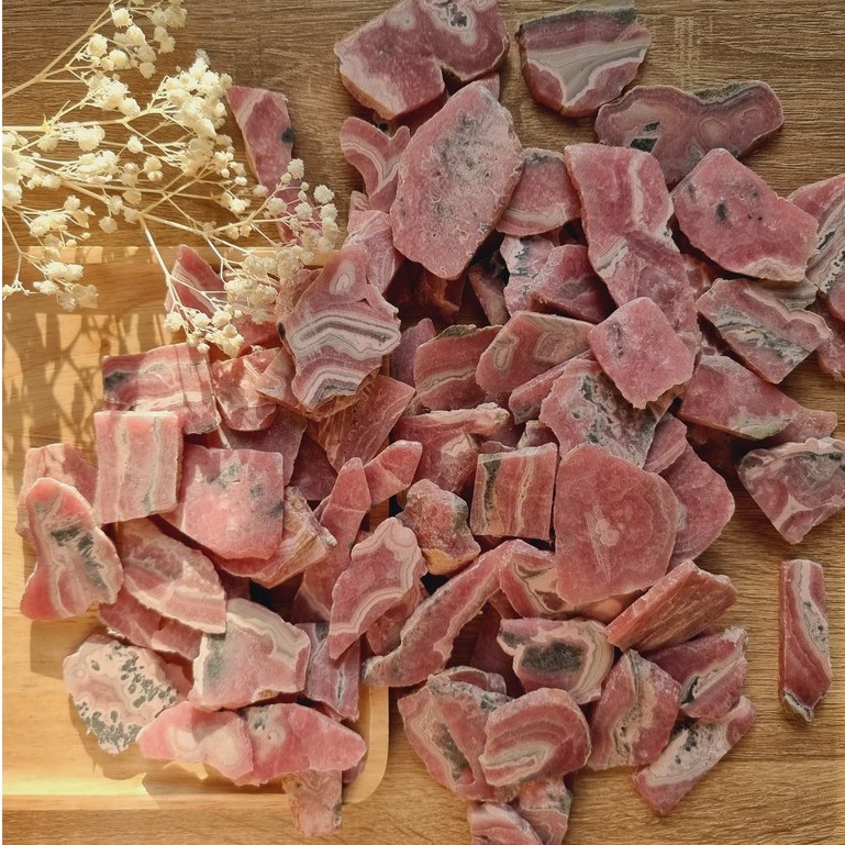 Đá thô Đá Đào Hoa (Rhodochrosite) - Đá thanh tẩy Tarot, Reiki, Thiền định